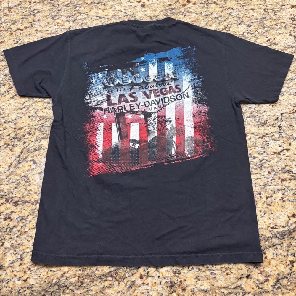 Harley-Davidson Las Vegas Nevada Graphic T-Shirt Mens Large Black 2017 Tee ws